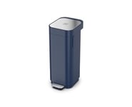 Joseph Joseph Porta - 40L Easy-empty pedal bin with easy-access door, fingerprint-proof– Midnight Blue