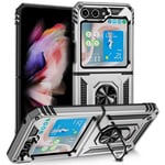 SKALO Samsung Z Flip5 Armor Hybridi metallirengas kuori - Hopea