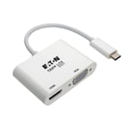 TRIPP LITE USB 3.1 Gen 1 USB-C to HDMI/VGA 4K Adapter (M/2xF)  Thunderbolt 3 Compatible  4K @30Hz - video adapter - 15.24 cm