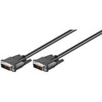 DVI-D FullHD kabel single link, sort, 2m,