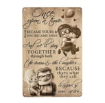 Disney Up Carl and Ellie Once Upon a Time I Metal Wall Art Couple Gift