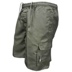 Short Cargo Décontracté Pour Homme,Longueur Genou,Multi-Poches,Taille Élastique,Salopette De Travail Et De Randonnée,Pantalon Court Pour Homme,Été