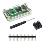 Transparent Boîtier 4 en 1 framboise Pi Zero W coque acrylique + dissipateur thermique en aluminium + connecteur GPIO 40 broches + tournevis pour RPI Zero Pi0