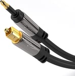 Mini-TOSLINK optical audio cable with signal protection – 1.5m Mini-TOSLINK to