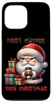 Coque pour iPhone 13 Pro Max Premier café puis Noël vacances