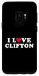 Galaxy S9 I Love Clifton Matching Girlfriend & Boyfriend Clifton Name Case