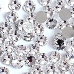 1440 bitar 2,8 mm klar kristall platt baksida briljant rund strass glasstenar glitter juveler Transparent faux diamant (klar)