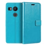 LG Nexus 5X Wallet Case, Premium PU Leather Magnetic Flip Case Cover with Card Holder and Kickstand for LG Nexus 5X