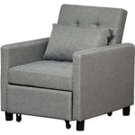 Fauteuil chauffeuse convertible spezia gris