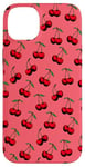 Coque pour iPhone 14 Plus Motif rouge cerise mignon