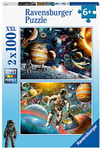 Ravensburger - Puzzle Enfant - Puzzles 2x100 p - Dans I'espace - Dès 6 ans - 80562