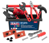 Sealey 19 Piece Childrens Kids DIY Toy Hand Tool & Drill Kit With Tool Box, JTK1