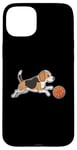 Coque pour iPhone 15 Plus Beagle jouant au basket-ball Beagles Chien