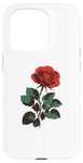 iPhone 15 Pro Cute Red Roses Flower Gardening Red Flower Valentines Day Case