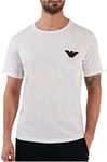 Emporio Armani Swimwear Men's Emporio Armani Sponge Eagle Crew Neck T-Shirt, White, S