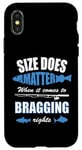 iPhone X/XS Funny Fishing Lovers Quote, Size Matters Bragging Rights Case