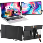 VEVOR Moniteur Portable 14 po HD pour Ordinateur Portable 13-17 po, Extension d'Écran FHD 1080P IPS, Écran Pivotant Unique, Port USB-C/USB-A/Mini HDMI, Compatible avec Mac/Wins/Android/Switch/PS5