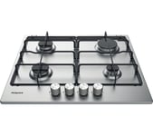 HOTPOINT PPH 60P F IX UK 59 cm Gas Hob - Stainless Steel, Stainless Steel