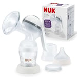 NUK Tire-lait manuel | Roulement en silicone souple | Levier ergonomique | Avec biberon Perfect Match | 150 ml