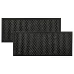 vhbw 2x Filtre à charbon actif compatible avec Rowenta Intense Pure Air XL PU6025, PU6020F1, PU6020F0 purificateur d'air - Filtre à air noir