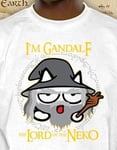 Geek Collection - T-Shirt Neko Gandalf - Blanc (S)