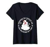 Womens Surviving The Teacher Life One Meltdown At A Time V-Neck T-Shirt