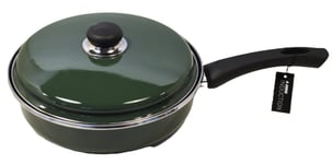 JUDGE NON STICK ENAMEL 24CM SAUTE PAN & LID GREEN