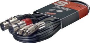 2 Sets Of - Stagg 25018317 3 m S Series Twin RCA Male to Twin XLR Female Cable