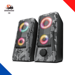 Gaming GXT 606 Javv Enceinte PC Gamer 2.0, 12 W, Éclairage LED RGB