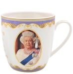 The Leonardo Collection Her Majesty Queen Elizabeth II Mug & Coaster Set,White,H8cm