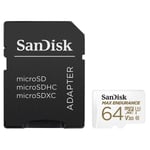 SanDisk Sandisk Minneskort Microsdxc 64gb Max Endurance Med Adapter