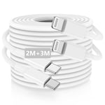 iPhone Charger Cable Fast Charge, [2Pack/2M + 3M] Long USB C to Lightning Charging Lead, Type C 2/3 Metres Super Fast Charge Cord for Apple iPhone 14 Pro Max/13 Pro/12 Mini/11/XS/XR/8 Plus/7/6