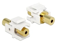 DELOCK – Keystone Module stereo jack female 3.5 mm 4 pin > stereo jack female 3.5 mm 4 pin (86363)