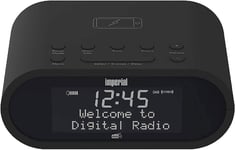 Dabman D20 Radio-Réveil (Dab+/Dab/Fm, Mono, Réveil, Radio Horloge, Fonction De Chargement Sans Fil, Mémoire Favories) Noir