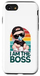 Coque pour iPhone SE (2020) / 7 / 8 Baby Boss « I Am The Boss » Rétro Like A Boss Kids