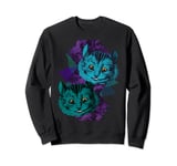 Purple Teal Steampunk Cat Alice in Wonderland Sweatshirt