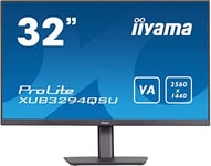 iiyama ProLite XUB3294QSU-B1 - Écran LED - 31.5" - 2560 x 1440 WQHD @ 75 Hz - VA - 250 cd/m² - 3000:1 - 4 ms - HDMI, DisplayPort - haut-parleurs - noir mat