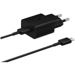 Samsung 15W USB-C Adapter (with cable) - Black Oplader