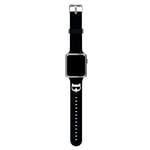 Karl Lagerfeld KLAWLSLCK Bracelet en silicone pour Apple Watch 42/44/45 mm Noir