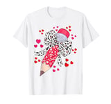 Leopard Coquette Pencil Cute Valentines Day Teacher T-Shirt