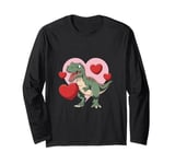 Cute Valentines Day Trex Dino Tee - Valentines Day Dinosaur Long Sleeve T-Shirt