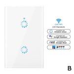 Wifi Smart Light Dimmer Touch Panel Remote Control Us Plug Au B White Two Road