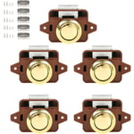 Bouton Poussoir Loquet 5PCS Bouton Poussoir Loquet Sans Clé,Sans Clé Serrure De Meuble Fermoir Bouton De Porte De Placard Pour Rv Caravane De Moteur