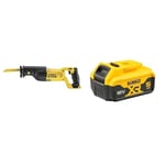 DEWALT DCS380N-XJ 18V XR Lithium-Ion Body Only Reciprocating Saw, Yellow/Black, 9.8 cm*46.8 cm*15.0 cm + DEWALT Battery