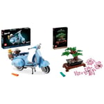 LEGO 10298 Icons Vespa 125 Scooter & 10281 Icons Bonsai Tree Set for Adults, Plants Home Décor DIY Projects, Relaxing Creative Activity Gift Idea, Botanical Collection