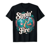 Sippin’ Fire Cute Dragon Tea Lover T-Shirt