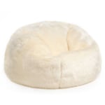 Pouf en Fausse Fourrure, Pouf Fauteuil de Salon pour Adultes, Naturel, oeko-tex - Icon