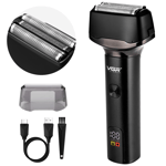 VGR Foil Beard Shaver Electric Razor with Pop-Up Trimmer Cordless Rechargeable