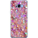 Samsung Galaxy S8+ Läpinäkyvä Puhelinkotelo Glitter