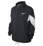 Nike W NSW WR JKT SSNL Veste Femme Noir/Blanc FR : L (Taille Fabricant : L)